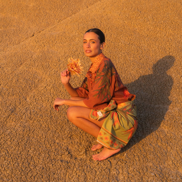 Cuban Tropical Sarong LIME