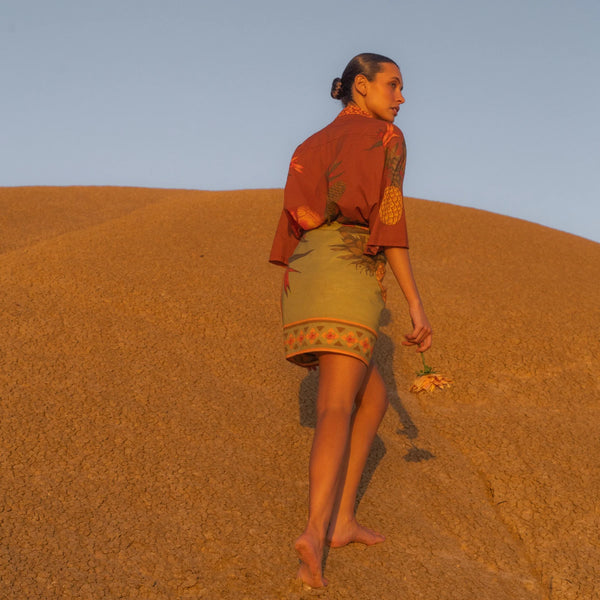 Cuban Tropical Sarong LIME