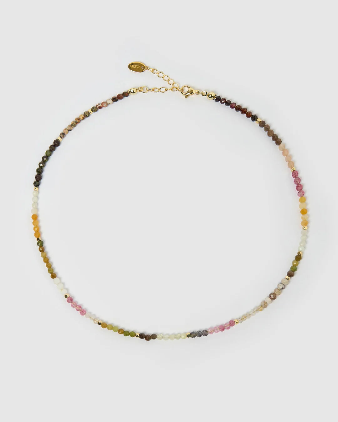 Saffron Gemstone Necklace 14K GOLD PLATED