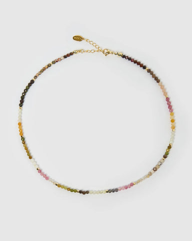 Saffron Gemstone Necklace 14K GOLD PLATED