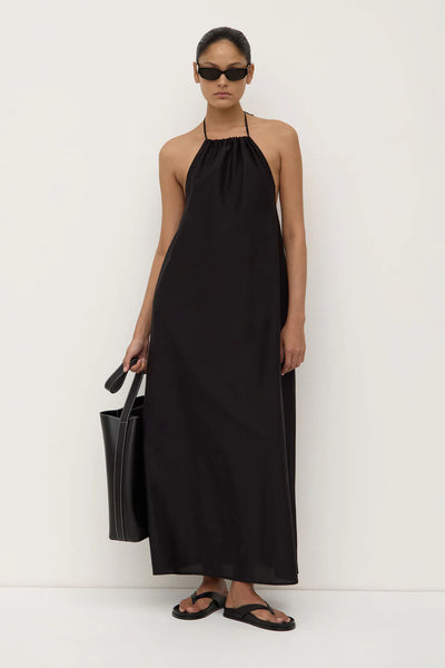 Addison Halter Dress BLACK