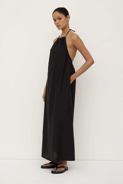 Addison Halter Dress BLACK