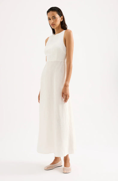 Gael Linen Maxi Dress WHITE