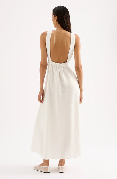 Gael Linen Maxi Dress WHITE