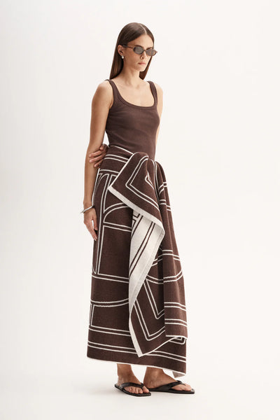 Beau Logo Towel CHOCOLATE/ ECRU