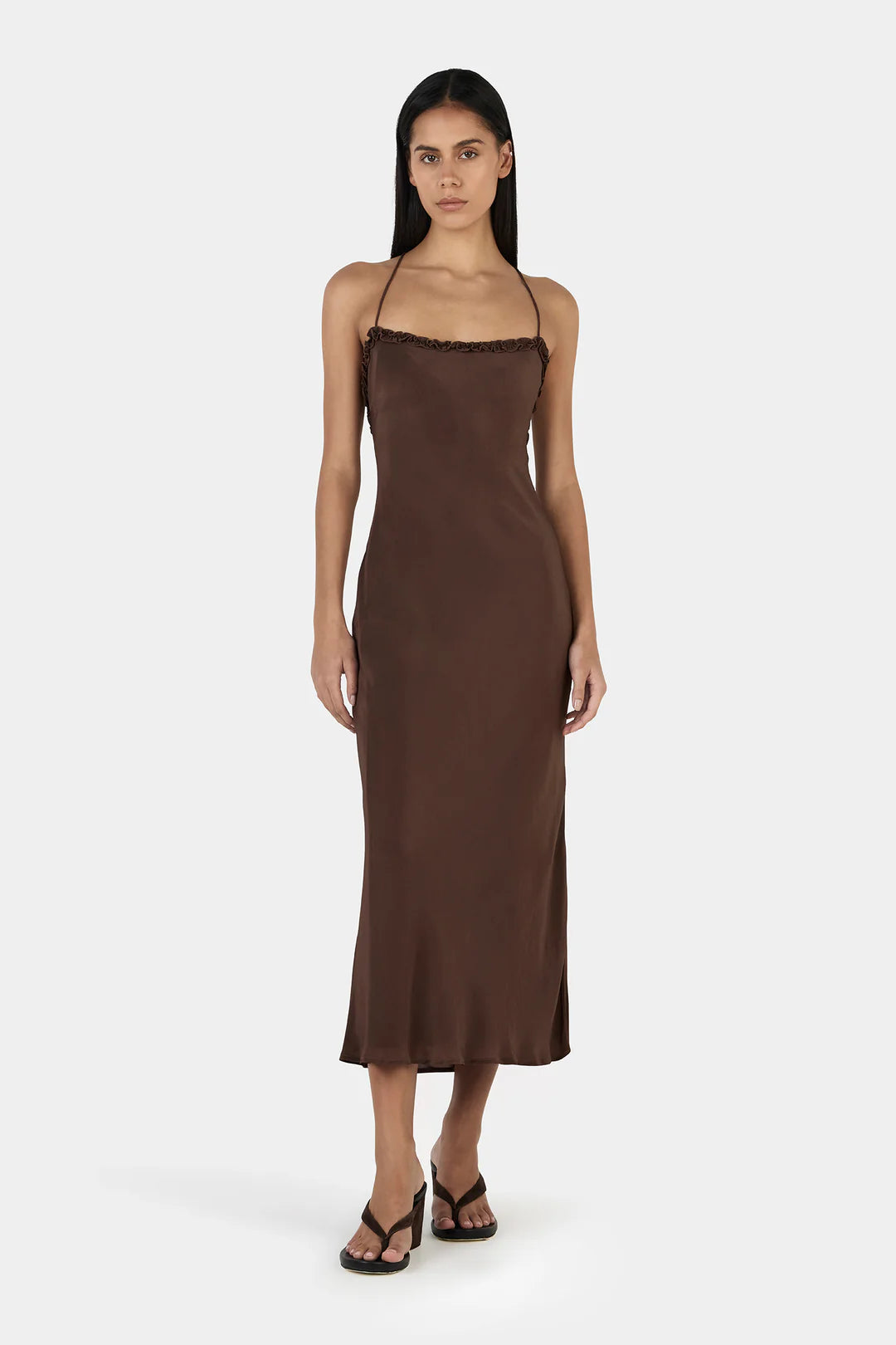 Samantha Midi Dress CHOCOLATE