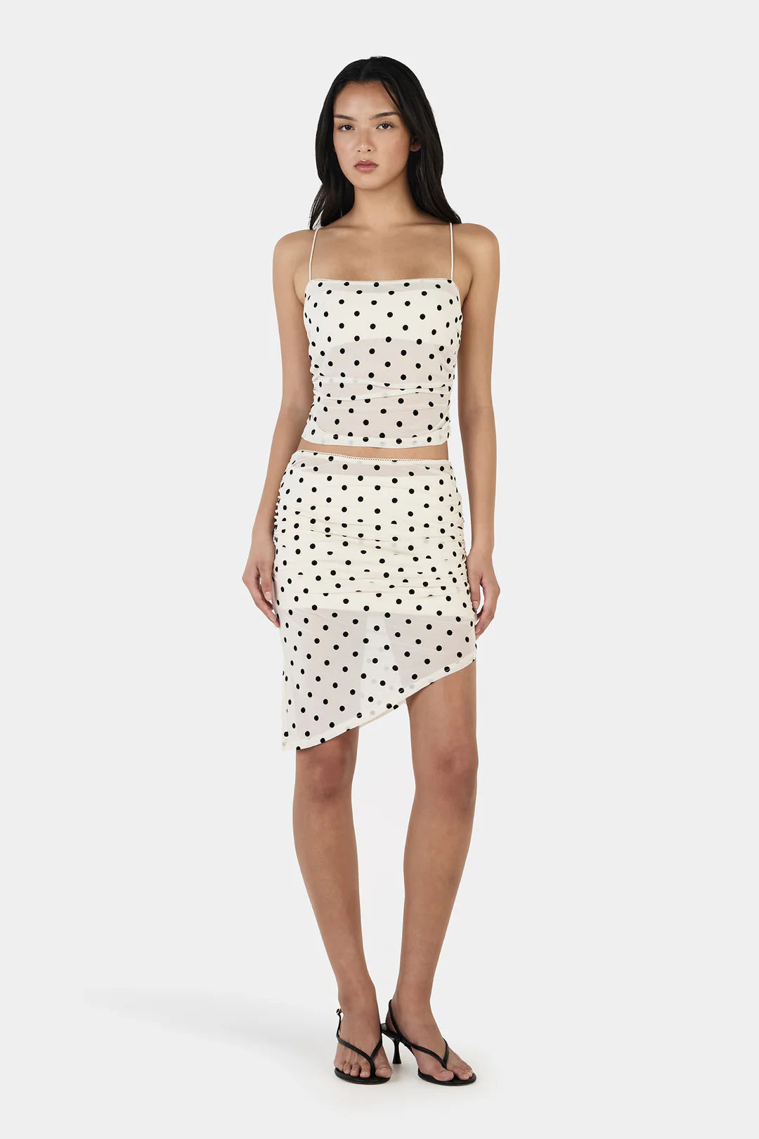 Talia Midi Skirt CREAM POLKA