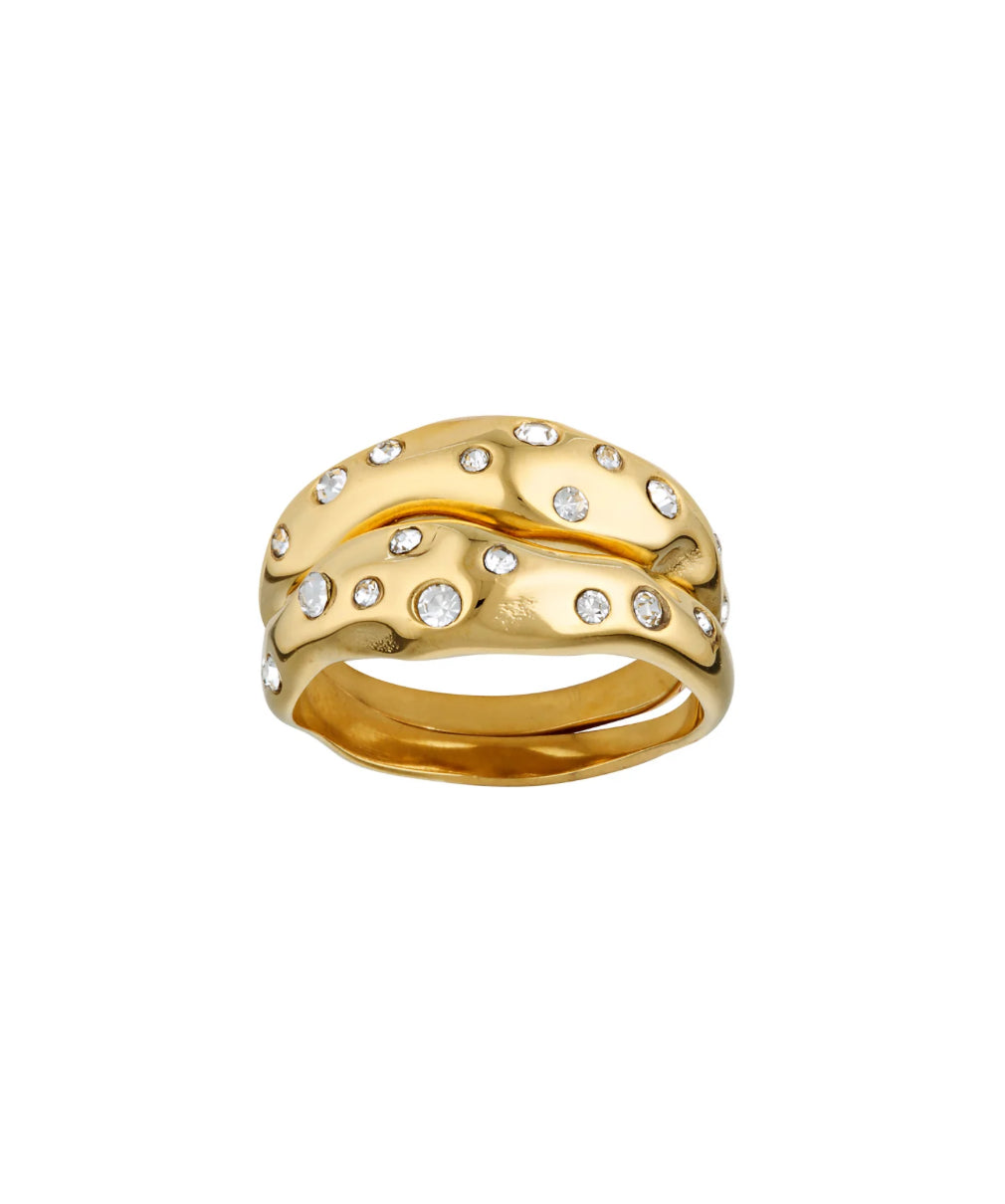 Mali Ring Set CLEAR / 18K GOLD VERMEIL