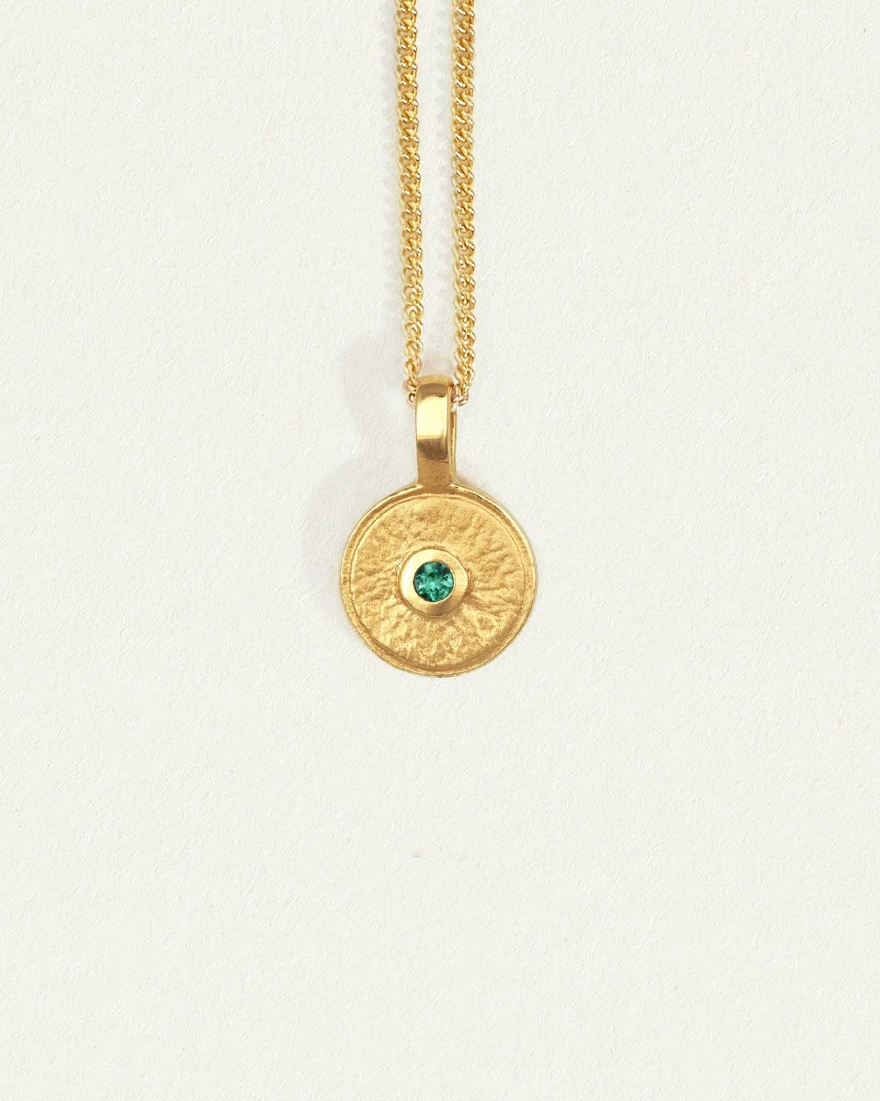 Mina Necklace EMERALD / 18K GOLD VERMEIL