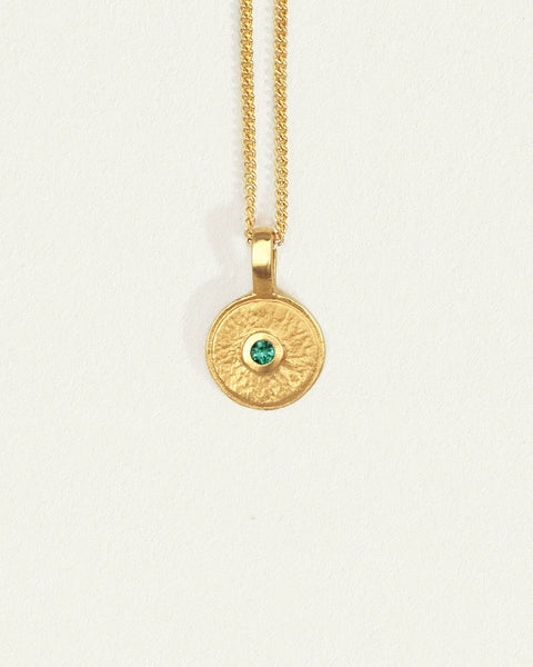 Mina Necklace EMERALD / 18K GOLD VERMEIL