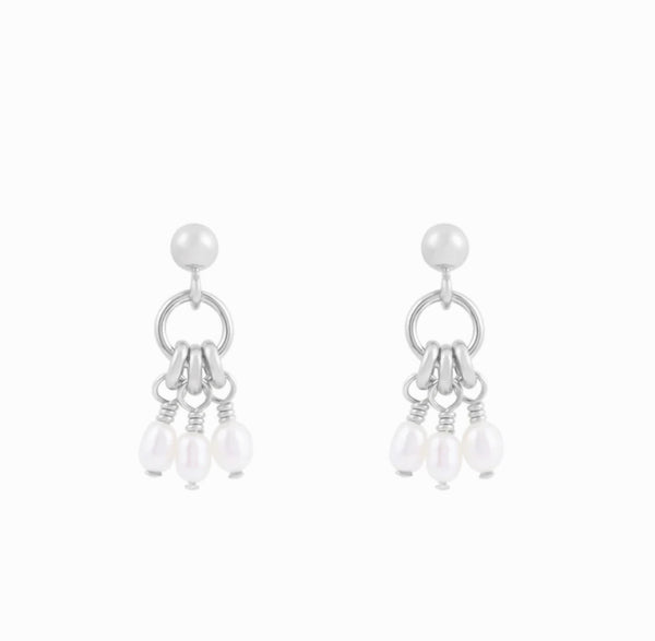 Mila Freshwater Pearl Earrings STERLING SILVER