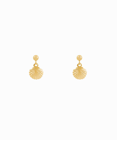 Tiny Shell Earrings 14K GOLD FILLED