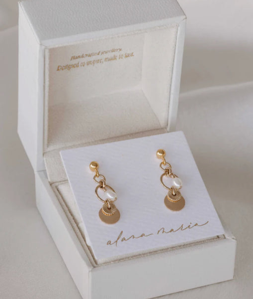 Tilly Freshwater Pearl Earrings 14K GOLD FILLED