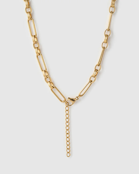 Mason Necklace GREEN/ 14K GOLD PLATED