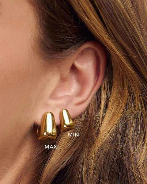 Tess Hoop Earring Maxi 14K GOLD PLATED