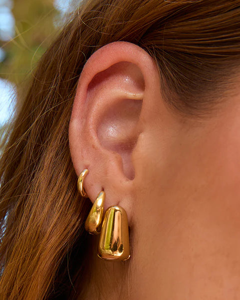 Tess Hoop Earring Maxi 14K GOLD PLATED