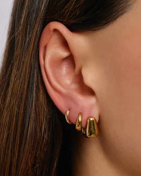 Tess Hoop Earring Maxi 14K GOLD PLATED