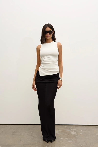 Lana Rouched Tank WHITE