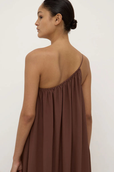 Mila Asymmetrical Maxi Dress ESPRESSO