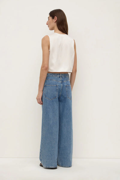 Beal Silk Tie Front Top ANTIQUE WHITE