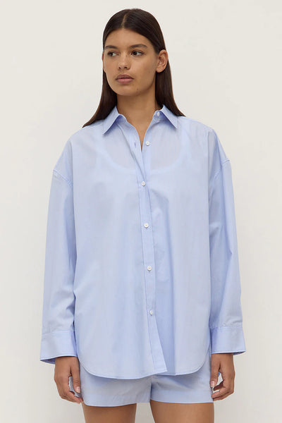 Havana Poplin Shirt BLUE/WHITE STRIPE