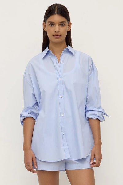 Havana Poplin Shirt BLUE/WHITE STRIPE