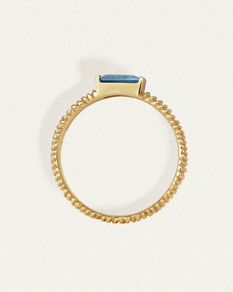 Symi Ring 18K GOLD VERMEIL BLUE TOPAZ