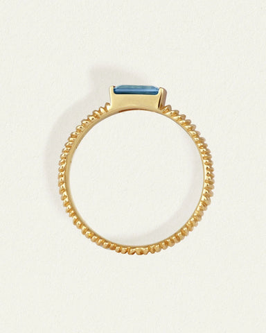 Symi Ring 18K GOLD VERMEIL BLUE TOPAZ