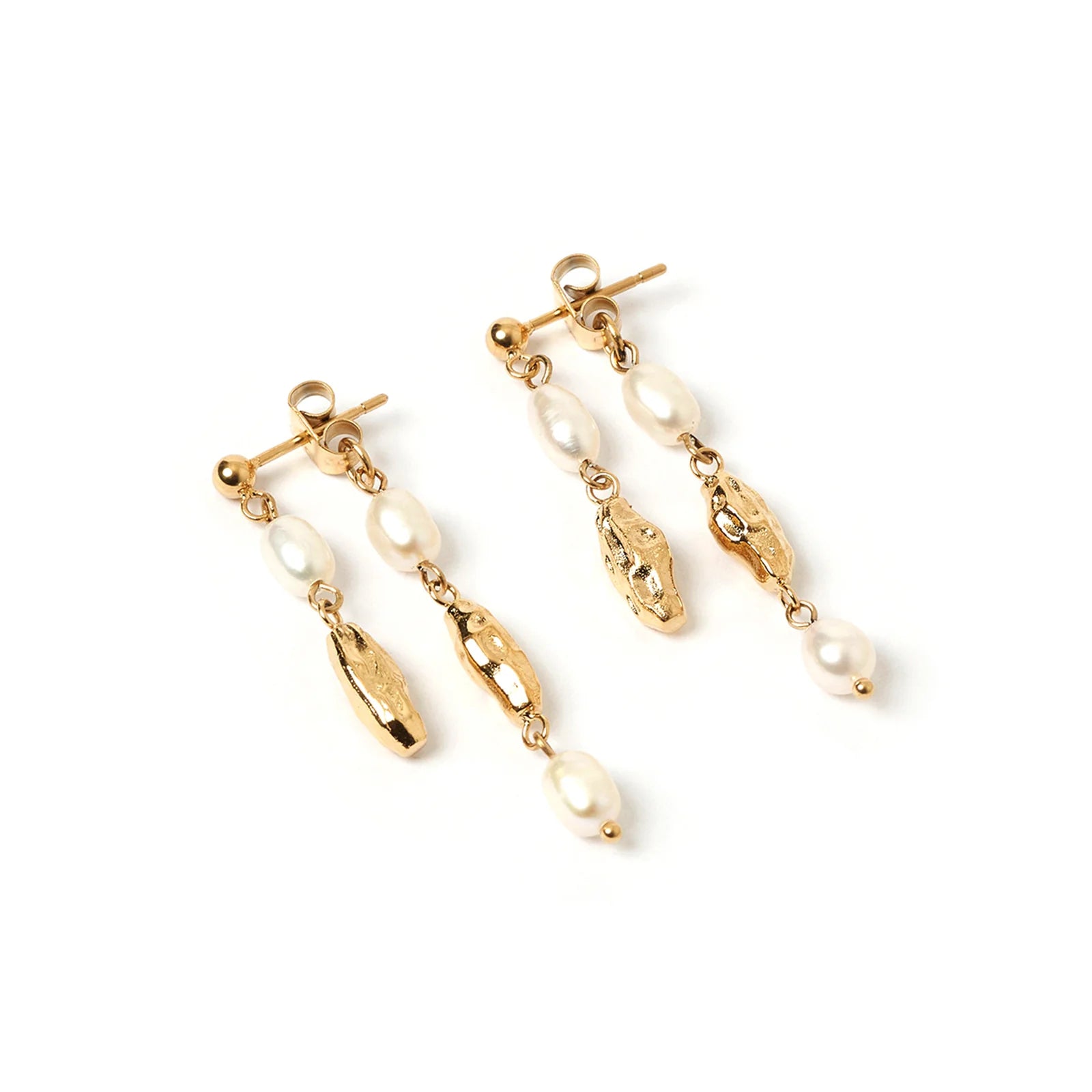 Mimi Pearl and Gold Earrings