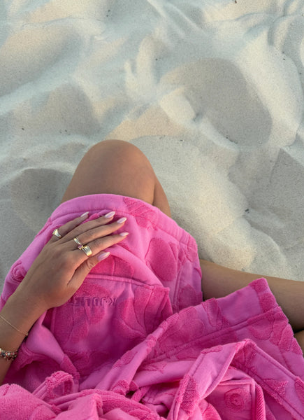 Cotton Beach and Bath Robe FUSCHIA
