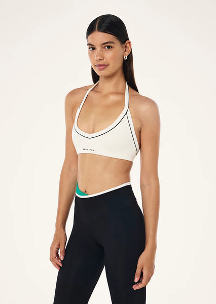 Layback Halter Sports Bra WHISPER WHITE