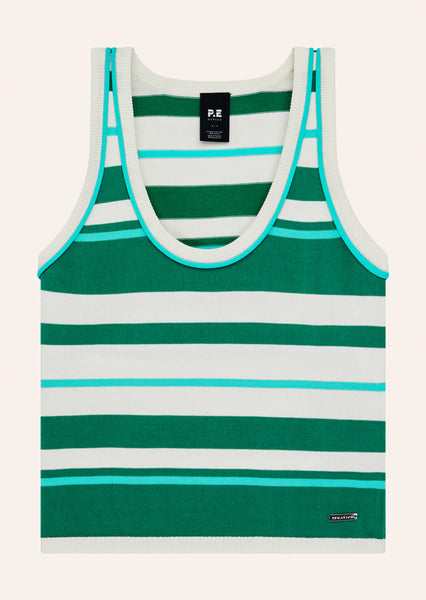 Retreat Knit Tank COLLEGE GREEN STRIPE