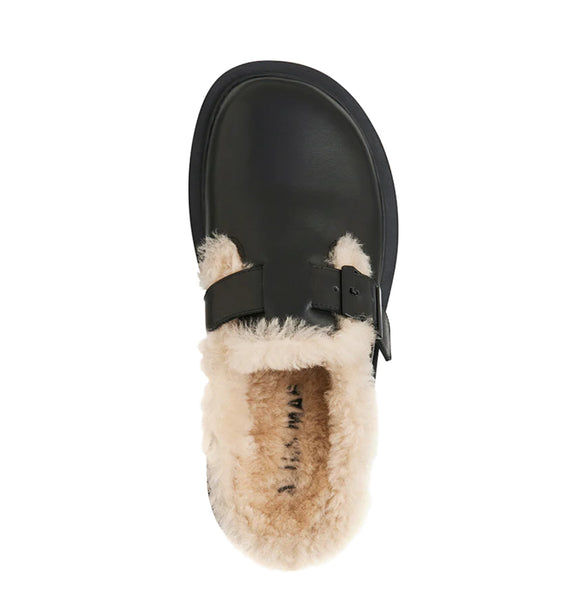 Aden BLACK LEATHER/ SHEARLING
