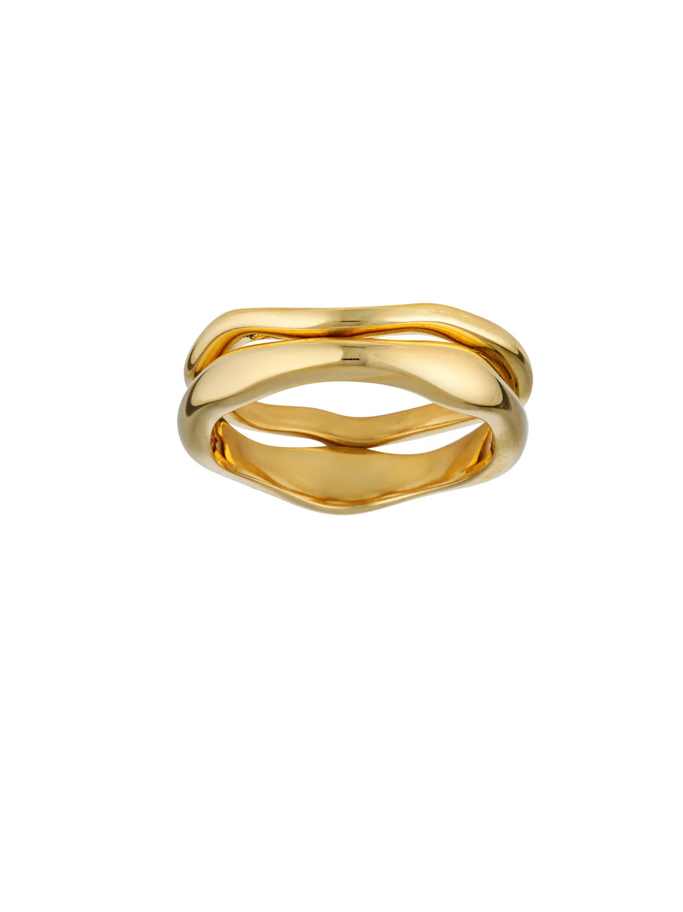 Wave Ring Set 18K GOLD VERMEIL