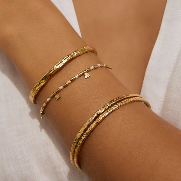 Natalia Bracelet VANILLA/ 14K GOLD PLATED