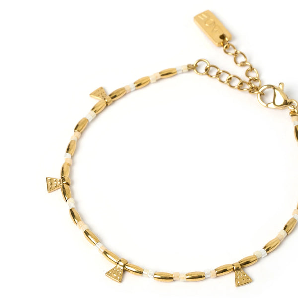 Natalia Bracelet VANILLA/ 14K GOLD PLATED