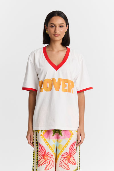 Lover V-Neck Tee WHITE