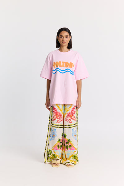 Holiday Oversized Tee BABY PINK