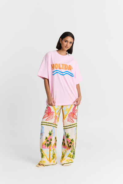 Holiday Oversized Tee BABY PINK