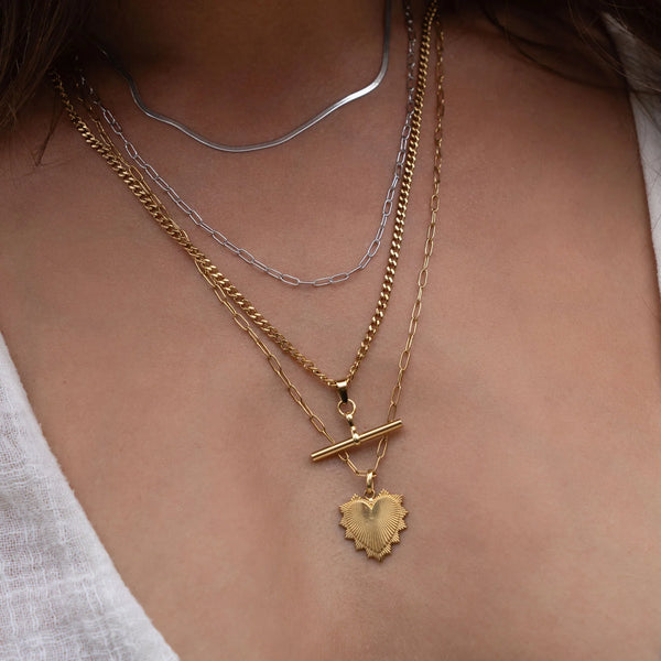 Queen of Hearts Necklace 14K GOLD PLATED