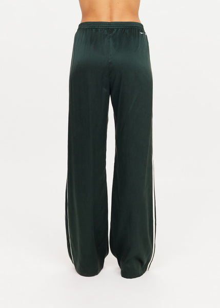 Marnie Silk Wide Leg Pant JUNGLE GREEN