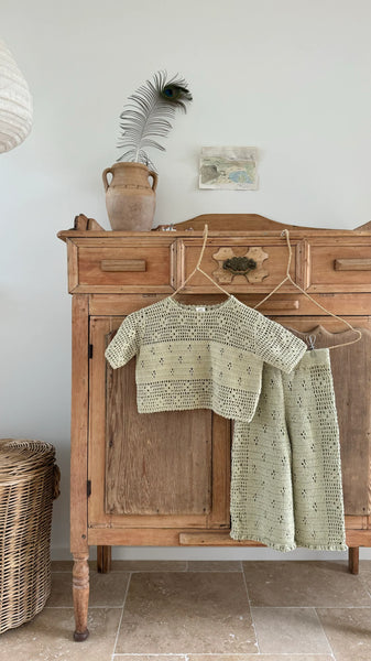 Filet Crochet Top MOSS