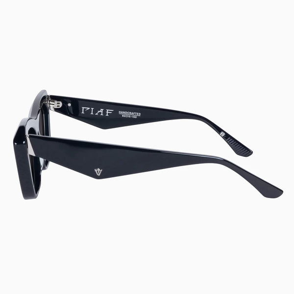 Piaf W. SILVER METAL/ BLACK LENS