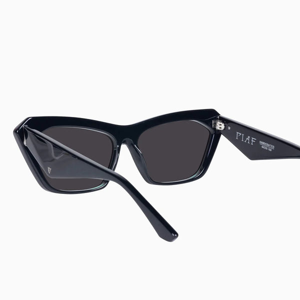 Piaf W. SILVER METAL/ BLACK LENS