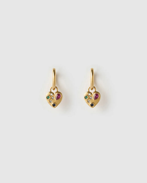 Bisou Heart Earrings 14K GOLD PLATED