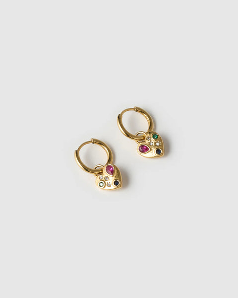Bisou Heart Earrings 14K GOLD PLATED