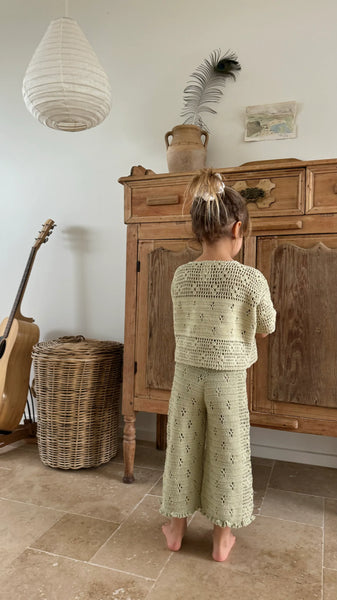 Filet Crochet Top MOSS