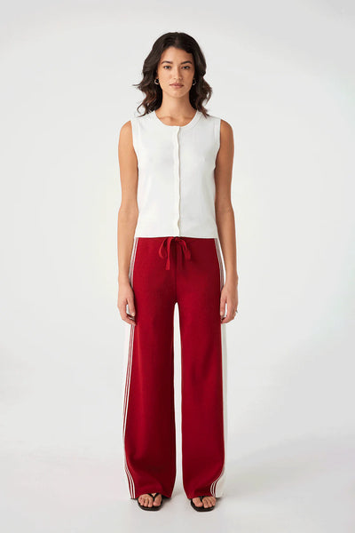 Emery Pant WINE & ECRU