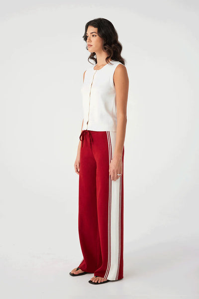 Emery Pant WINE & ECRU