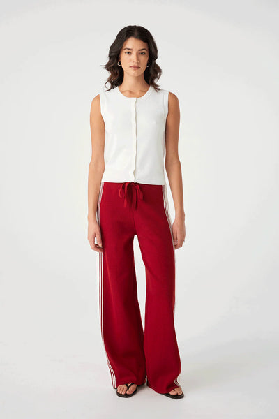 Emery Pant WINE & ECRU